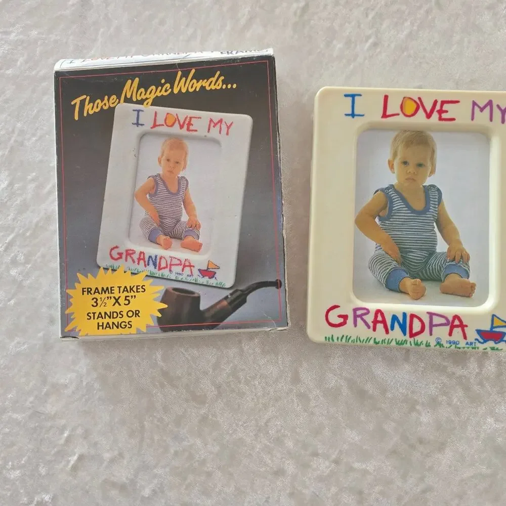 Vintage Picture Frame (I love My Grandpa) with Box!